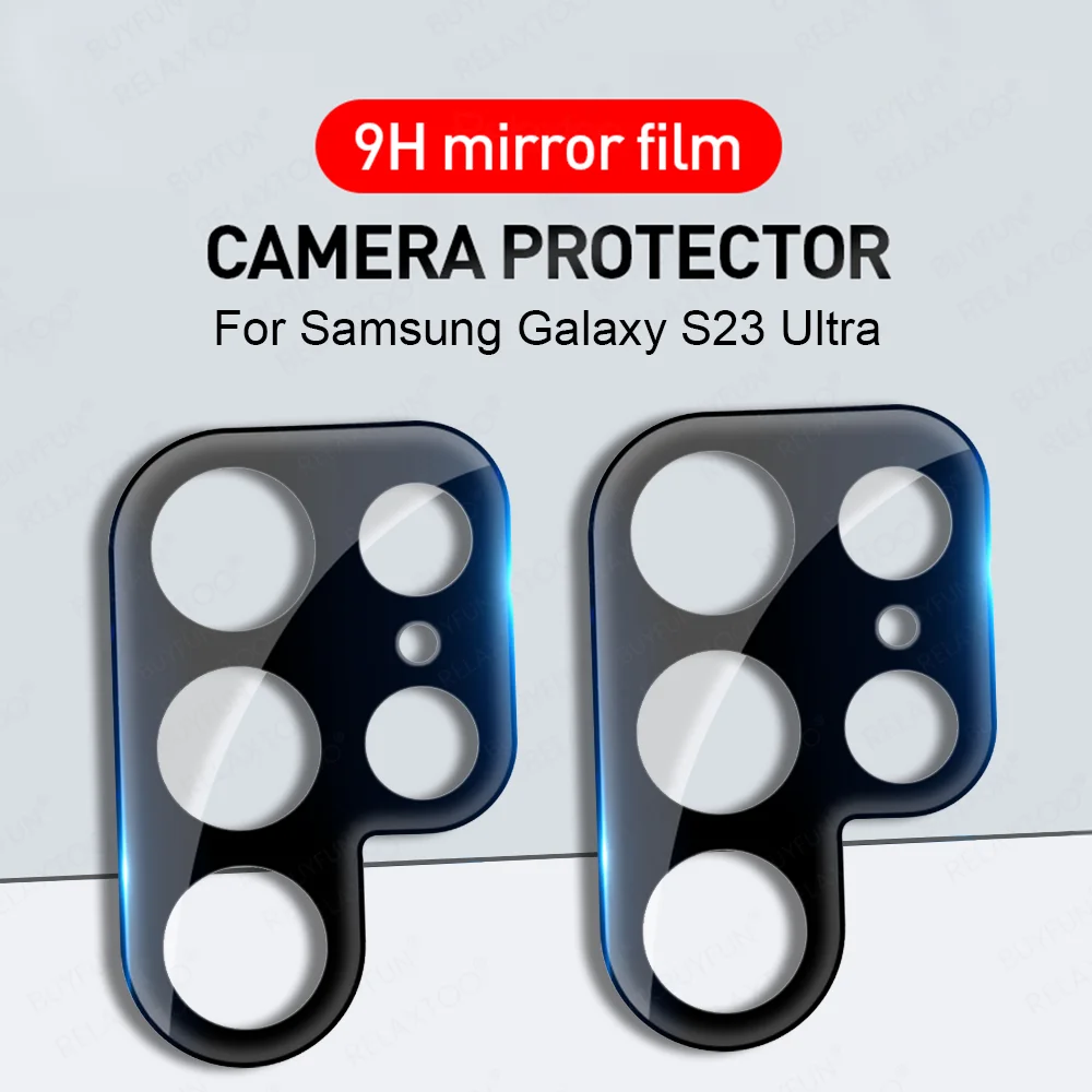 Protector de pantalla de cámara 9H para Samsung Galaxy S24 + S24 Ultra S23 + S23 Ultra S22Ultra 5G, funda de lente trasera, cubierta de vidrio templado