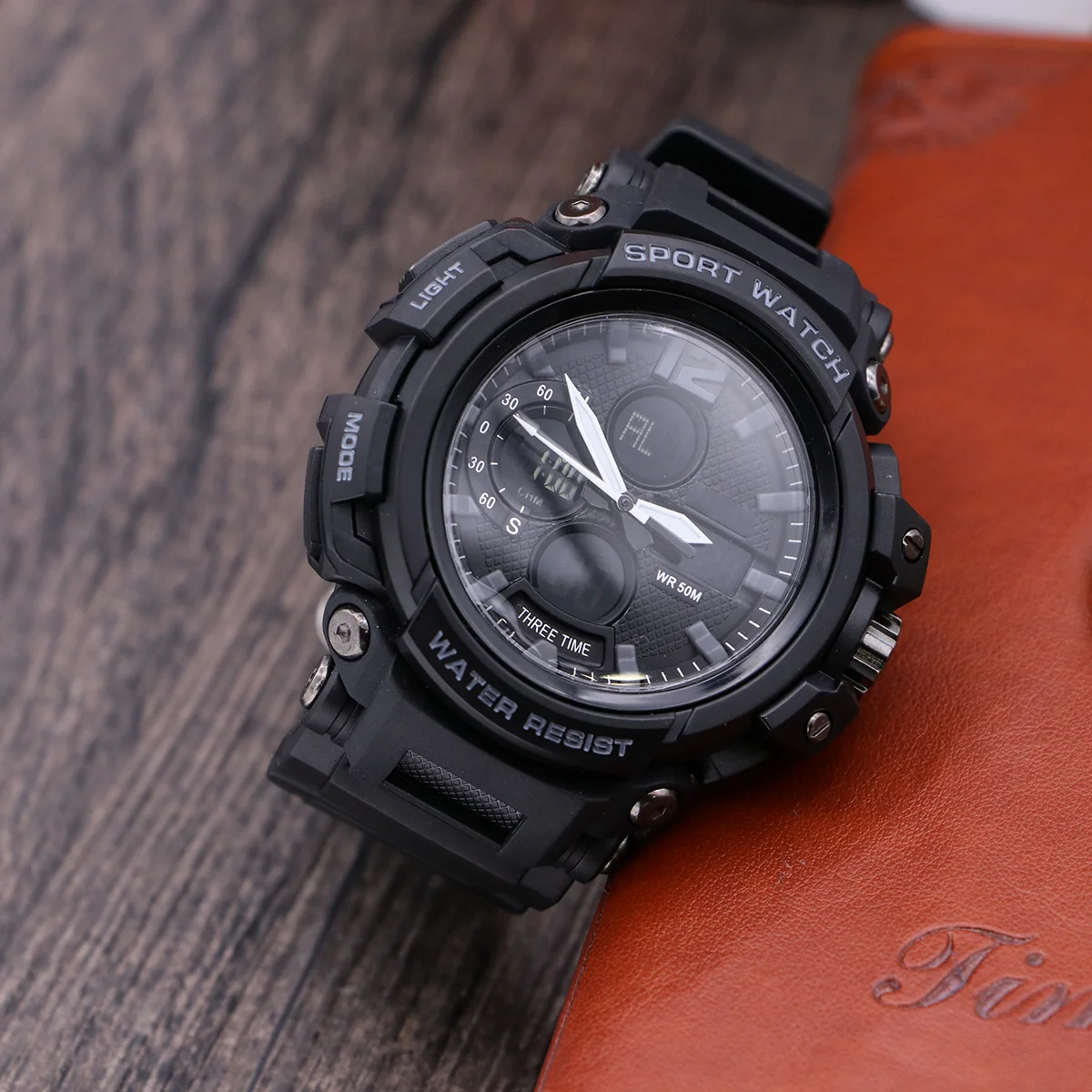 

Waterproof Watch For Men 50M Water Resistant Led Digital Analog Sports Watch Chronograph Alarm Date Week Dual Movement