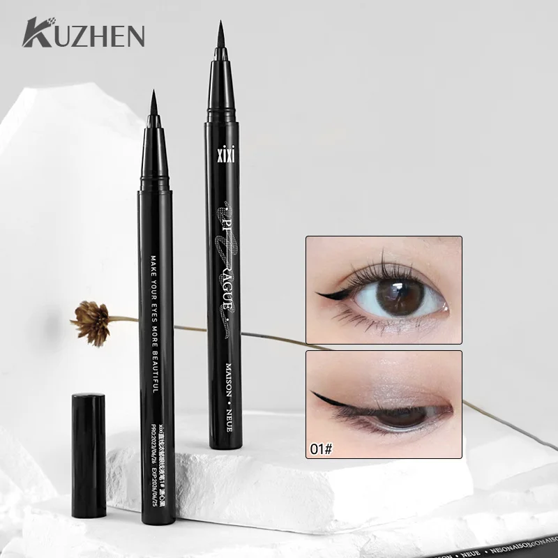 Beginner Liquid Eyeliner Pen Soft Hair Long Lasting Waterproof Sweatproof Anti Smudge Smooth Quick Drying Eyeliner Makeup Tool