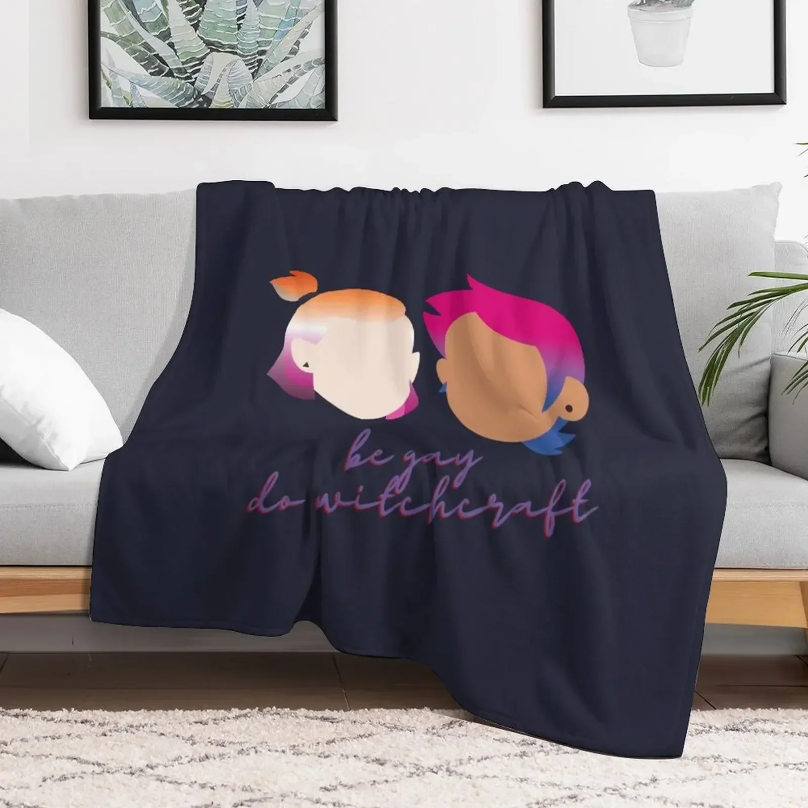 

BE GAY, DO WITCHCRAFT *now with flags* Throw Blanket Camping cosplay anime Giant Sofa Blankets