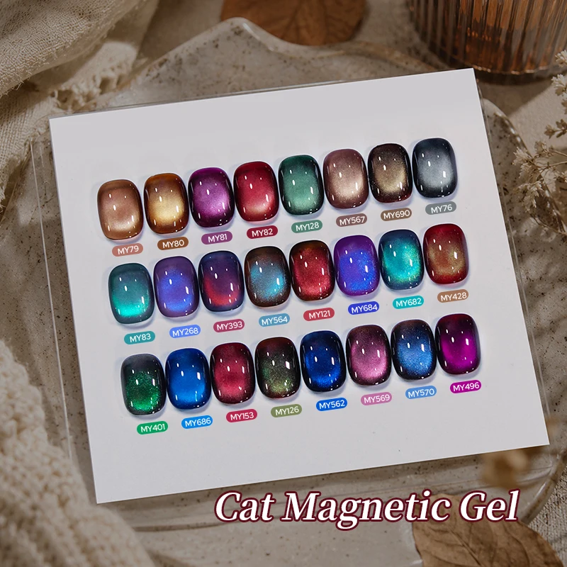 BORN PRETTY 10ml Katzen-Magnet-Gel-Nagellack Braun Kaffee Rot Schwarz Lila Farbe Aushärtbar UV LED Glasperlen Katzen-Magnet-Nagelgel für – Detail 5