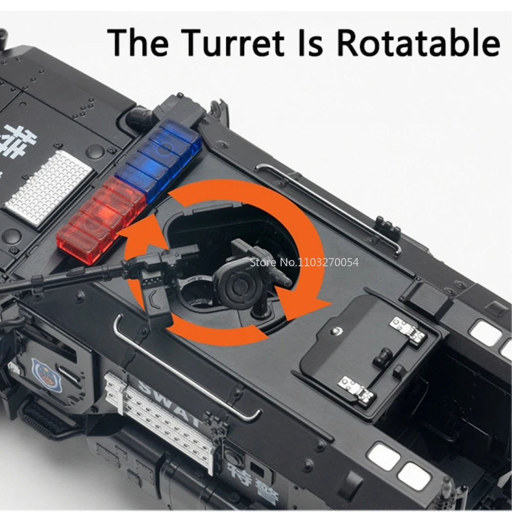 1/32 gepanzerte Auto Modell Spielzeug Druckguss Legierung spezielle Polizei Fahrzeug Sound Licht zurückziehen hohe Simulations modelle dekorative Geschenke