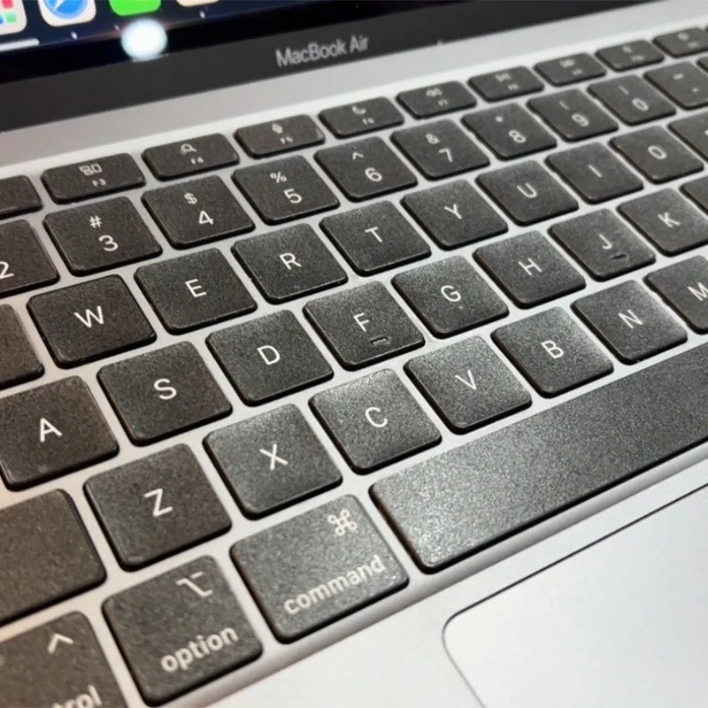 (Us American Version) Frosted Transparent White Mbp Suitable for Apple MacBook Pro Air Keyboard Stickers, Translucent M4 Film, Anti-Oil Keyboard Stickers