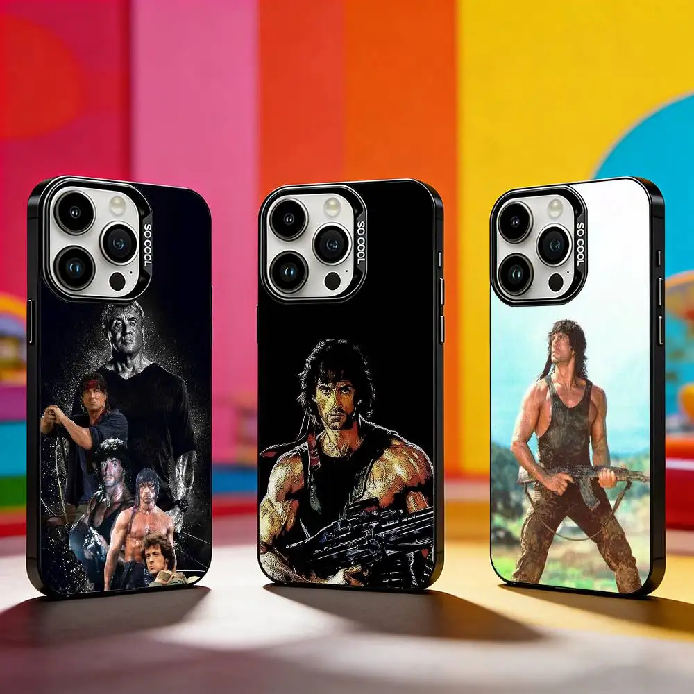 

J-John Rambo Cool Phone Case For iPhone 17,16,15,14,13,12,11 Plus,Pro Max,XS,Colored silver phone case