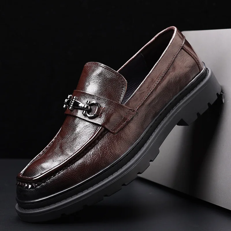 

Spring Men's Formal Breathable Men Shoes Leather Loafers Business Casual Leather Shoes