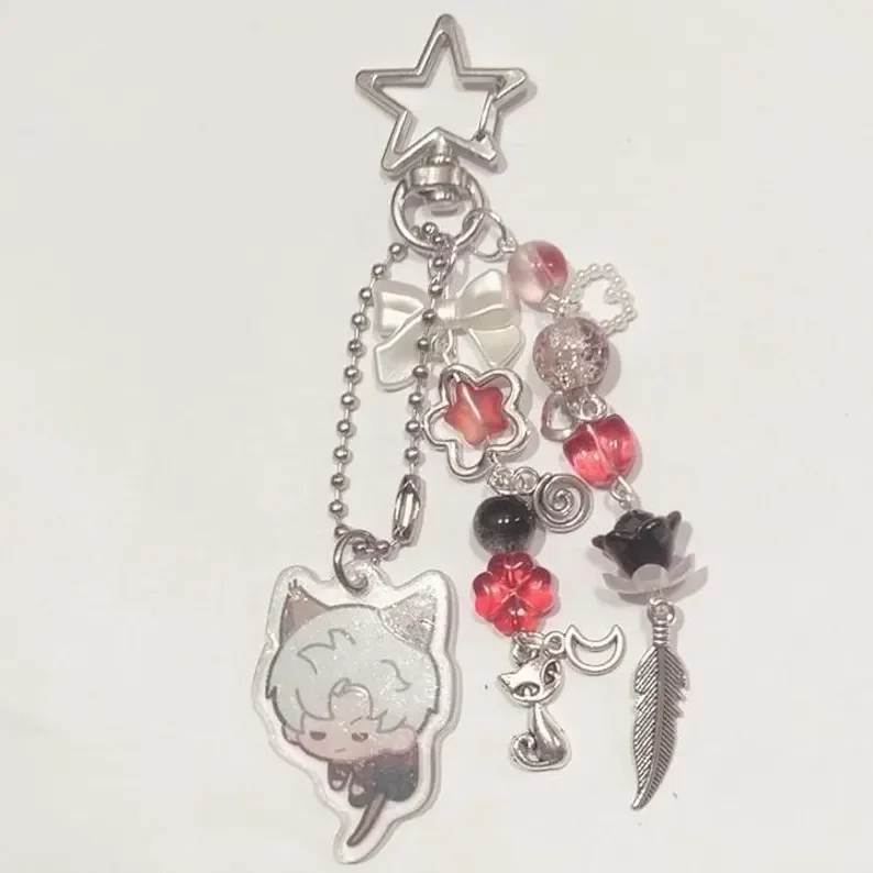 Love with Deep Space Chibi Kitty keychain