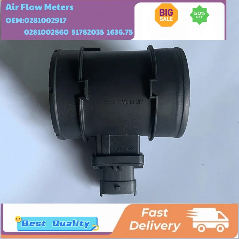 

Массовые расходомеры воздуха 0281002917 0281002860 51782035 1636,75 для Citroen Nemo 1.3L Alfa Romeo 159 Brega Giulietta Mito Spider