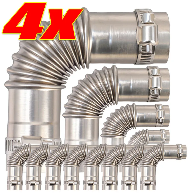 

Гофрированный выхлопной патрубок из нержавеющей стали с зажимом для судовых отопителей Webasto