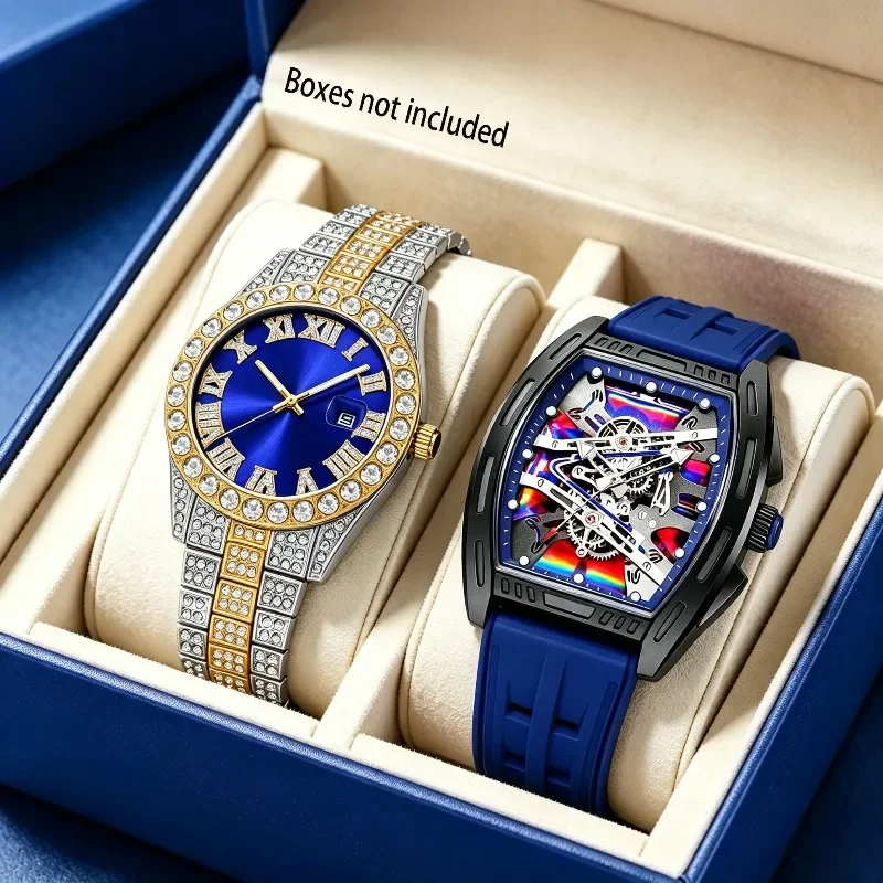 2pcs New Business Fashion Watch Couple Set Daily Wear, Parties, Valentine's Day