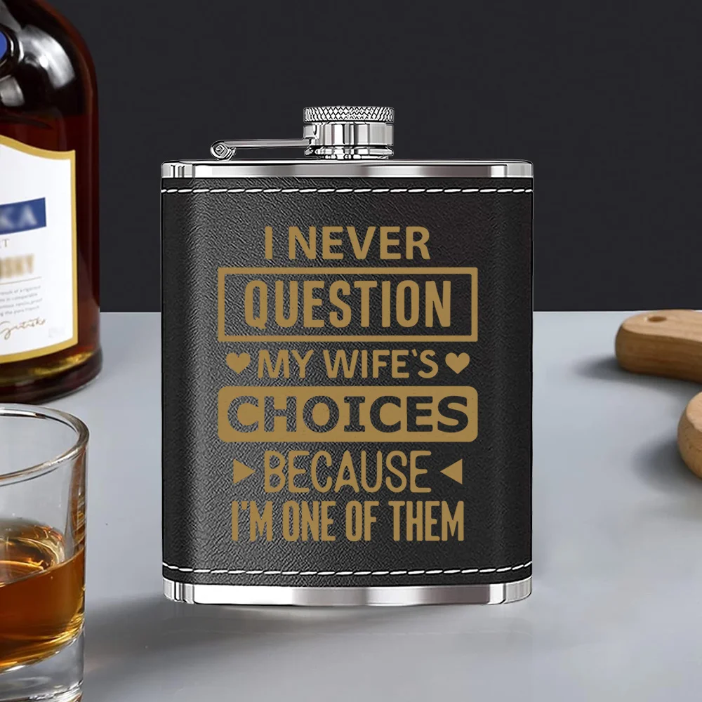 

7oz Portable Pocket Hip Flask Flagon Stainless Steel Hip Flask Leather for Alcohol Whiskey Liquor Wine Man Gift