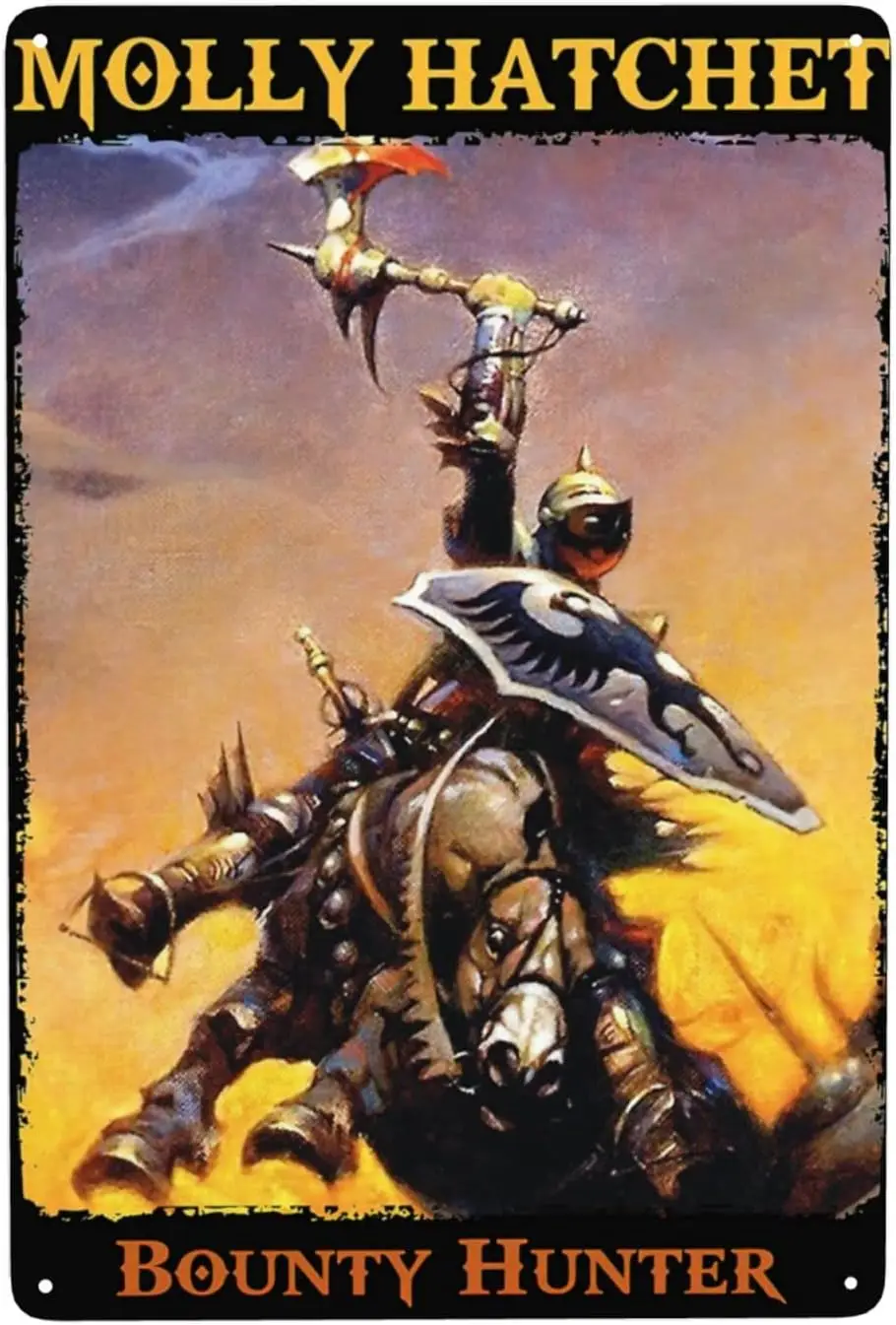 مولي روك باند الفأس معدن القصدير تسجيل خمر جدار فن الديكور المطبخ المنزل مكتب بار مقهى مخزن الحانات نادي الفصول الدراسية رجل الكهف Ga #1