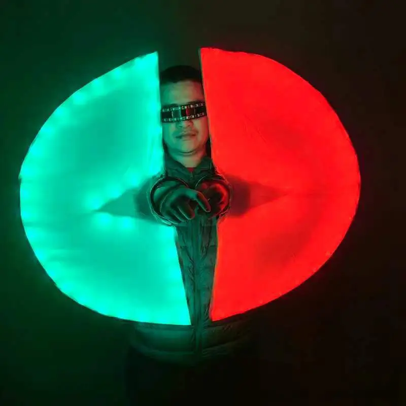 LED Light Fan Props para o Natal e Halloween, cores, dança de palco, boate, carnaval, festival de música