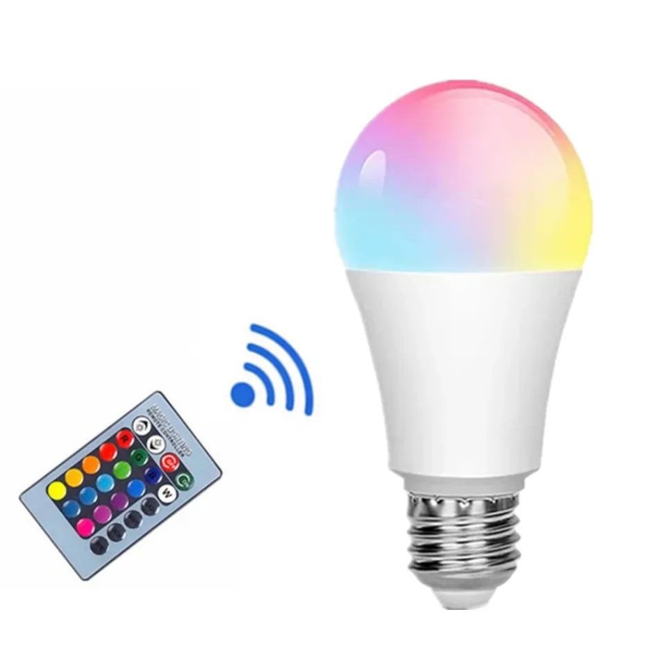 Inda-Ampoule LED RGB, AC 110-240V, Télécommande IR, Lampe Intelligente, 4W 10W 15W, Variable, Coloré, RGBW, Magique, Décoration Intérieure