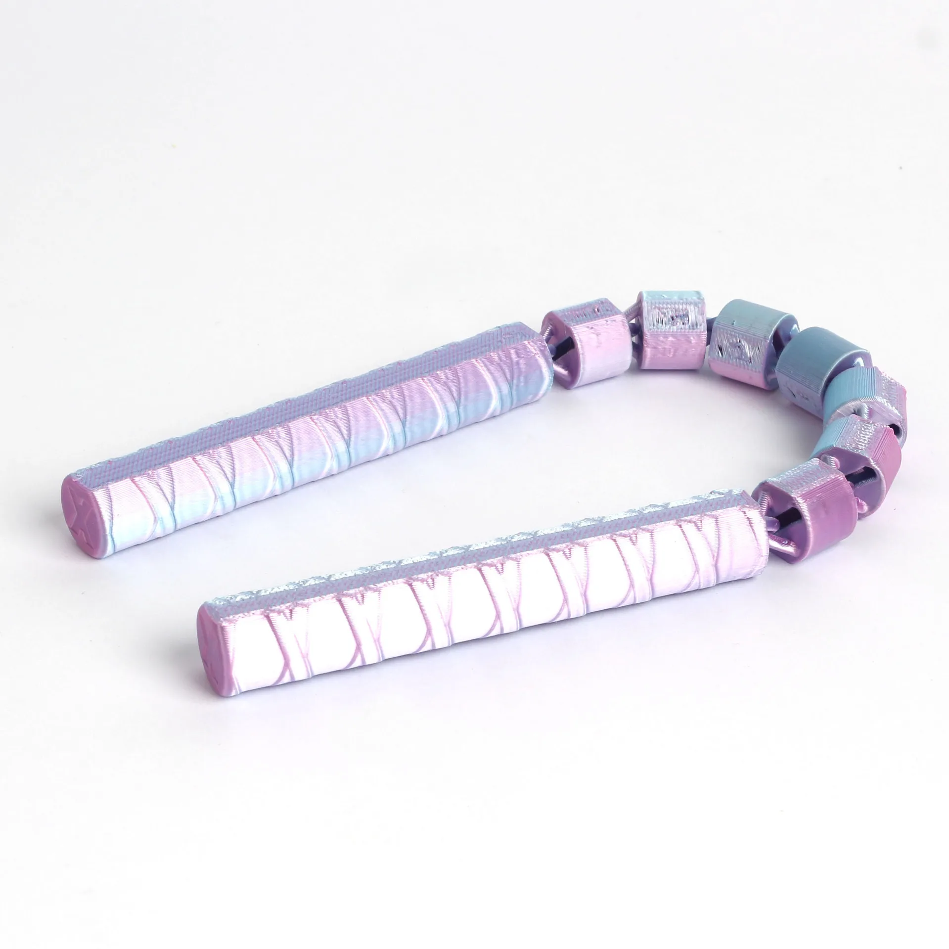 28 سنتيمتر ثلاثية الأبعاد الطباعة Nunchucks اللعب الإبداعية قابل للسحب ألعاب ترفيهية للأطفال الإجهاد الإغاثة تشوه تمتد قفل Nunchucks