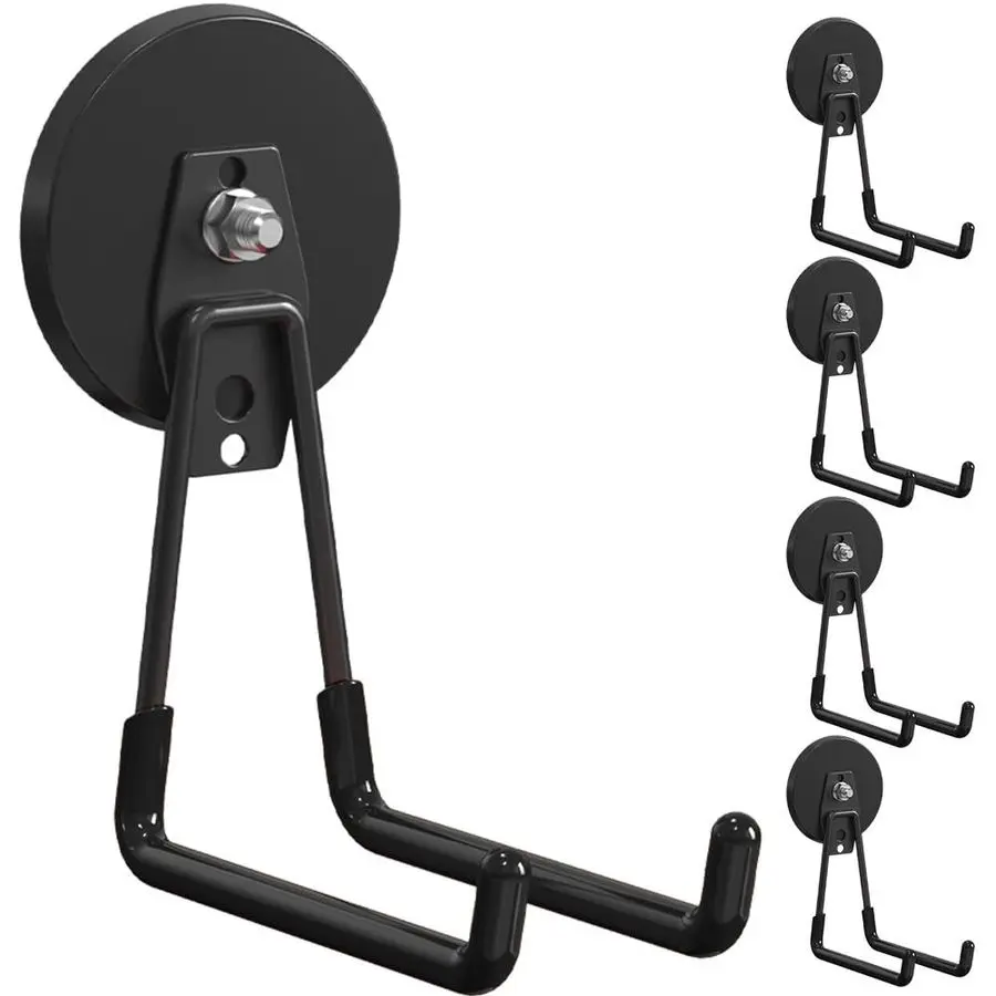 

PCS Large Strong Magnetic Hooks Heavy Duty, 3.5in Ndfeb Magnet with Hooks, Heavy Duty Storage Utility Magnetic Holder, Magnetic