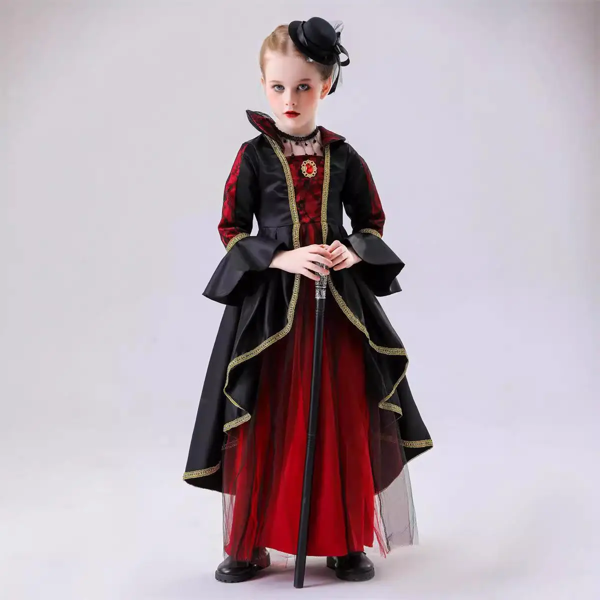 k Princ Skirt loween New Children's Costume  Witch Stage Performance Outfit Gothic Sle Women's Ethnic Costume