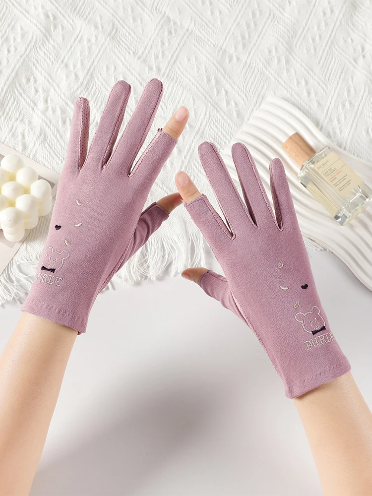 AliExpress NONE Manicure Gloves for Women Summer UV Protection Driving Anti-Tanning Cycling Lady Shopping Running Breathable Anti-Slip Gloves