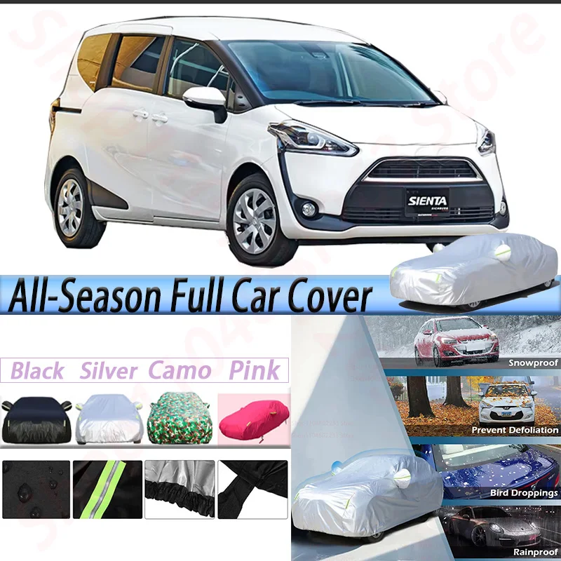 

Waterproof Car Covers Auto Outdoor Anti UV Sun Shade Rain Snow Protection Windproof Cover For Toyota Sienta 2011-2025
