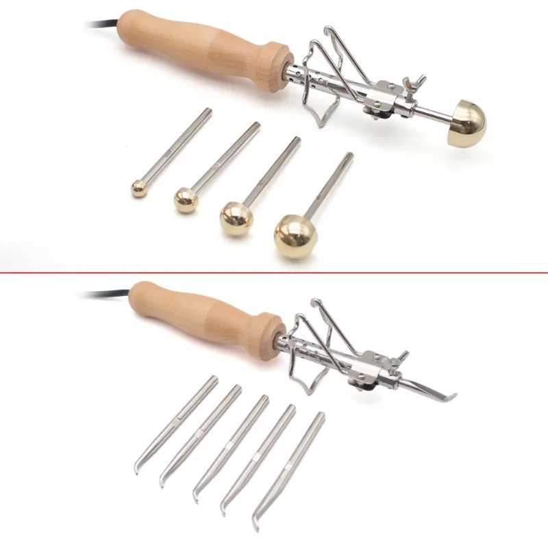 Adjustable Temperature Fabric Flower Maker Tool Kit with 17 Interchangeable Heads - Professional Flower Iron for DIY Flowers