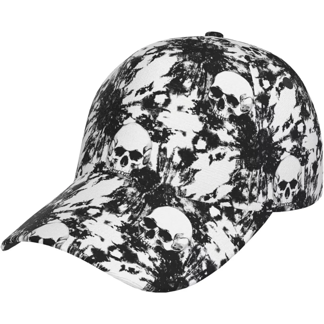 engracado-bone-de-beisebol-de-halloween-preto-e-branco-cranio-chapeu-chapeus-de-beisebol-bone-de-caminhoneiro-ajustavel-aquarela-gotico-cranio-snapback-bone