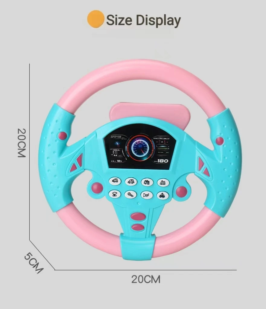 Simulation de conduite de voiture, copilote, rotation à 360 degrés, simulateur de volant, conduite vocale, jouet électrique