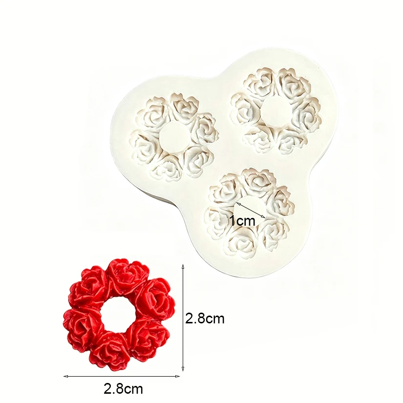 Rose Silikon Sugar Mold Schokolade Cupcake Backen Fondant Kuchen Dekorieren Werkzeuge – Detail 7