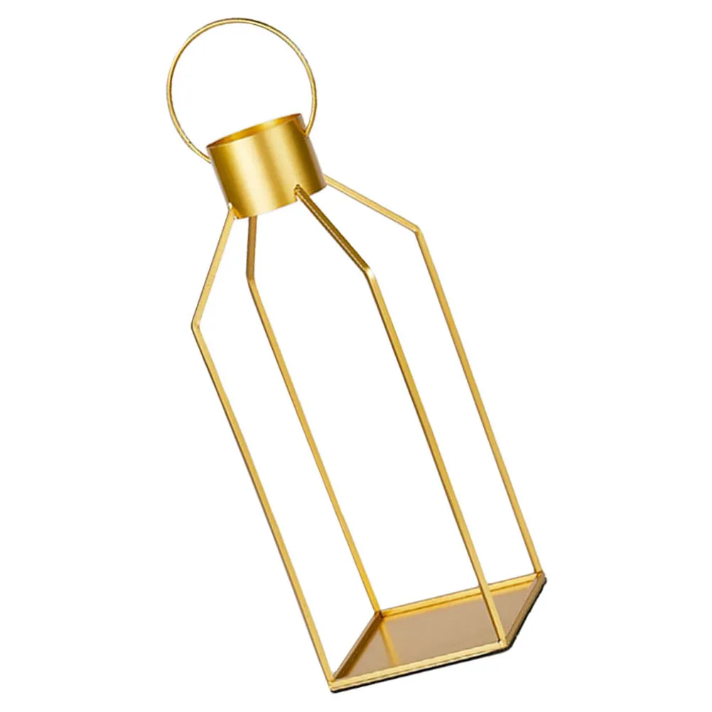

Metal Holder Golden Tealight Stand Iron Material Compact Design Home Bedroom Study Room Party Wedding