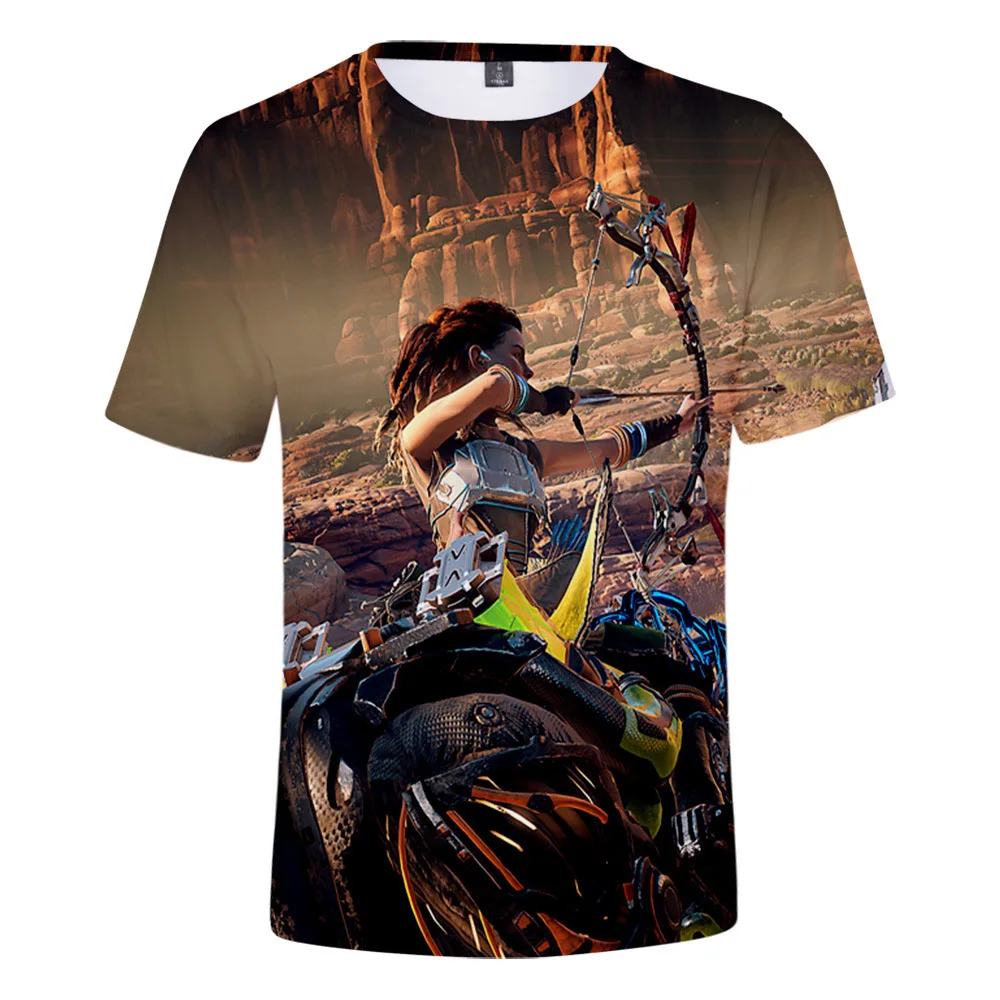 New Horizon Zero Dawn 3D Print T Shirt Men Women Tees Print Fashion New High Quality Short Sleeve Casual T Shirt Oversized