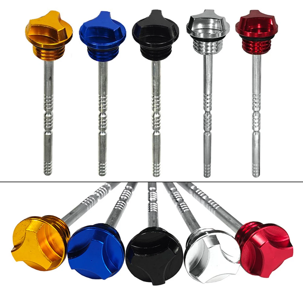 Oil Level  Dipstick Motorcycle Anti-slip Design  Accurate Measure Aesthetics  Aluminum Ngine Oil Tank Dipstick  Level Lndicator