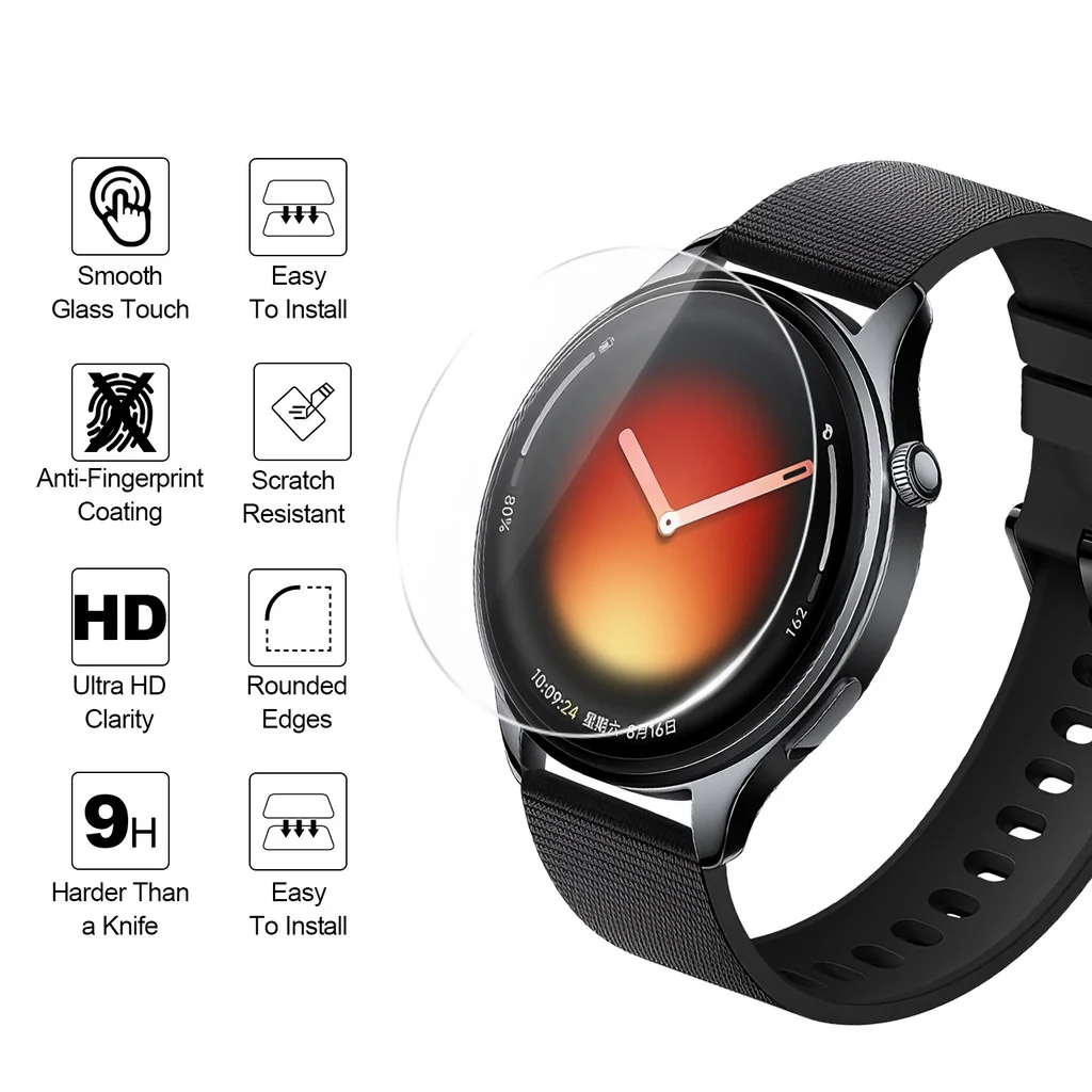 9H Tempered Glass Film for Xiaomi Watch Watch5 Smartwatch Screen Protector HD Clear Screen Protective Film for Xiaomi Watch 5