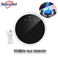 Wireless Gas Leakage Detector Sound Alarm 433MHz Smart Home Natural Gas Leak Sensor For Family Security Alarm System