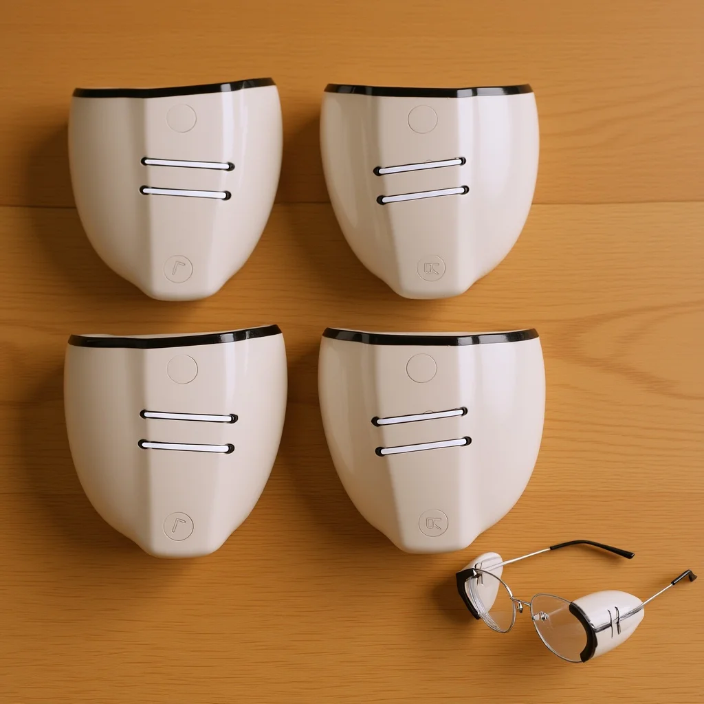 2Pairs Glasses Side Shields Premium Tpu Material Protective Wings Eyewear Side Shields for Splash Protection Glasses Wings