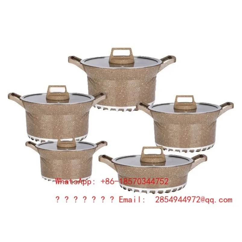 High and Deep 10-piece Non-stick Pan Kitchen, Pot Set