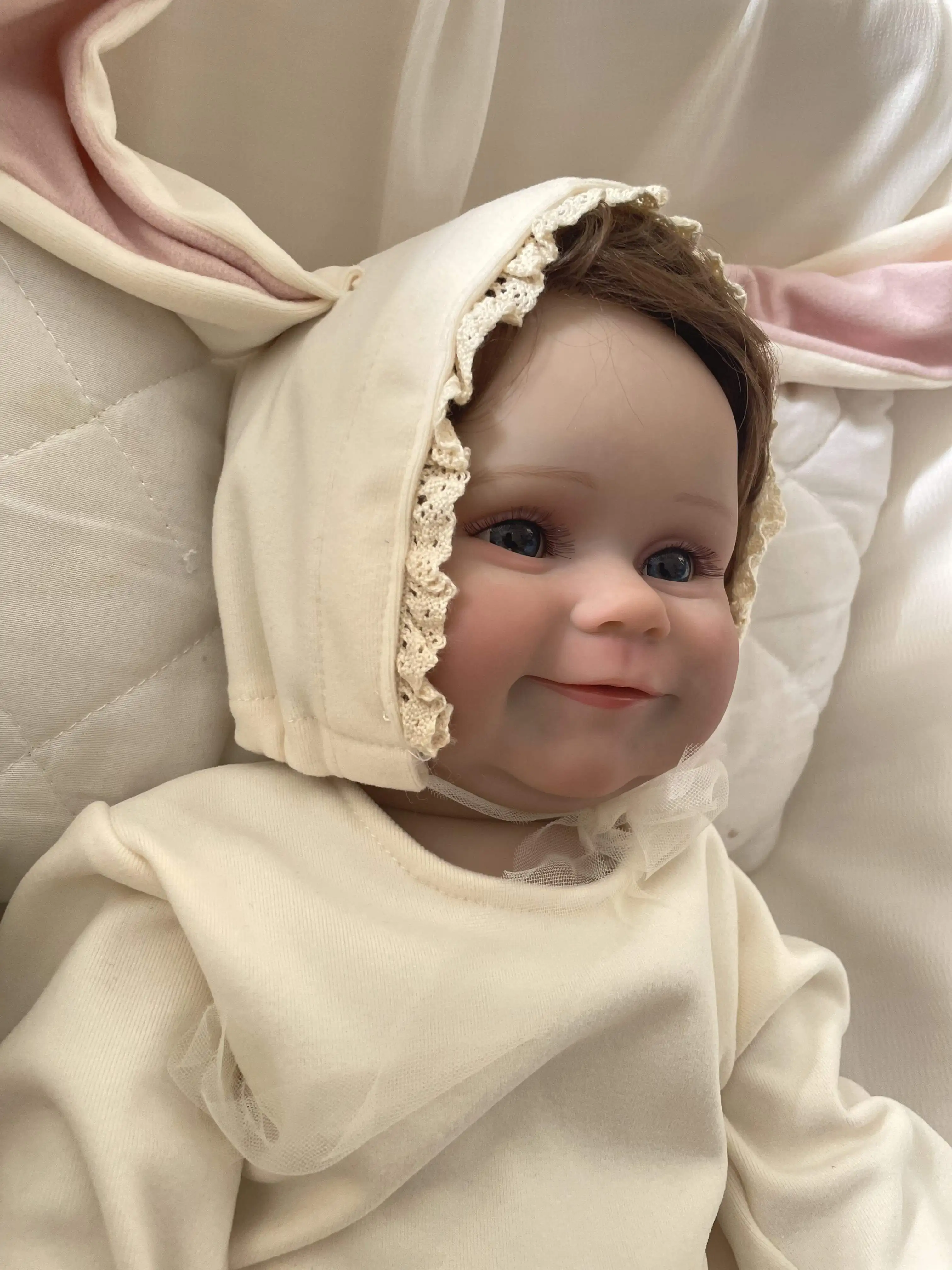 50 cm Silicone Reborn Baby Girl Doll Soft/Blue Eyes/Newborn Baby for/Christmas Gifts for Girls