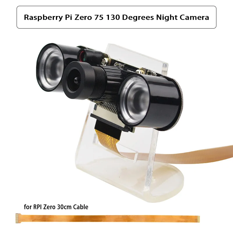 

Raspberry Pi Zero Night Vison Camera 5MP OV5647 1080P Camera Module 75 130 Degrees Wide Angle Fisheye with 2pcs IR LED Lights