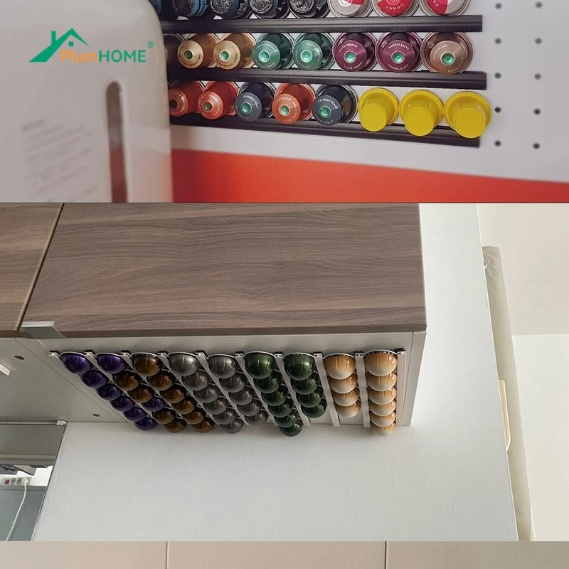 Soporte Universal para cápsulas de café, organizador de cápsulas Nespresso Vertuo, almacenamiento de cápsulas de café para Dolce Gusto con adhesivo, 6 piezas por juego