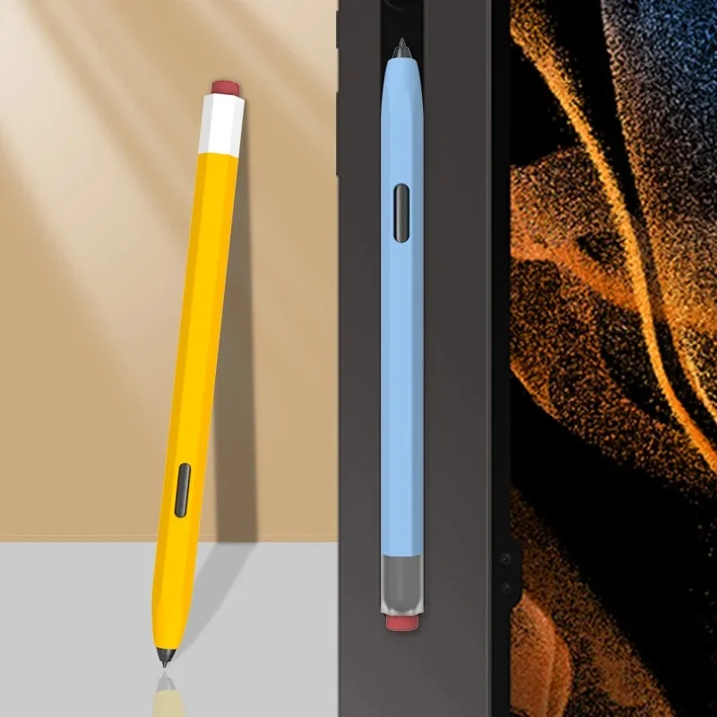 Silicone Pencil Case Tablet Touch Stylus Pen Cover Solid Colour for Samsung Galaxy Tab S6 Lite