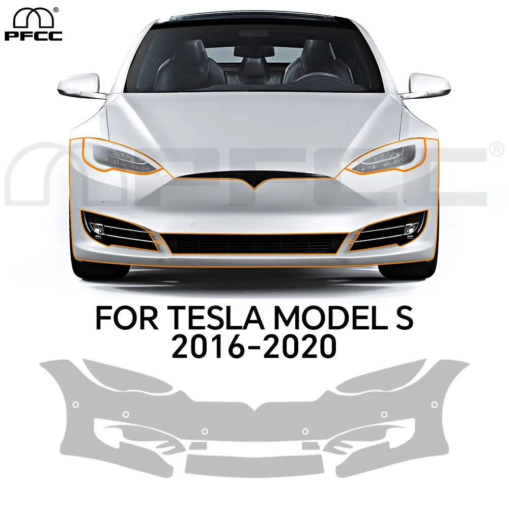 

TPU Paint Protection Film For Tesla Model S 2016-2020 Pre-cut PPF Anti-Scratch Car Body Clear Bra Resistant Invisible Repairable