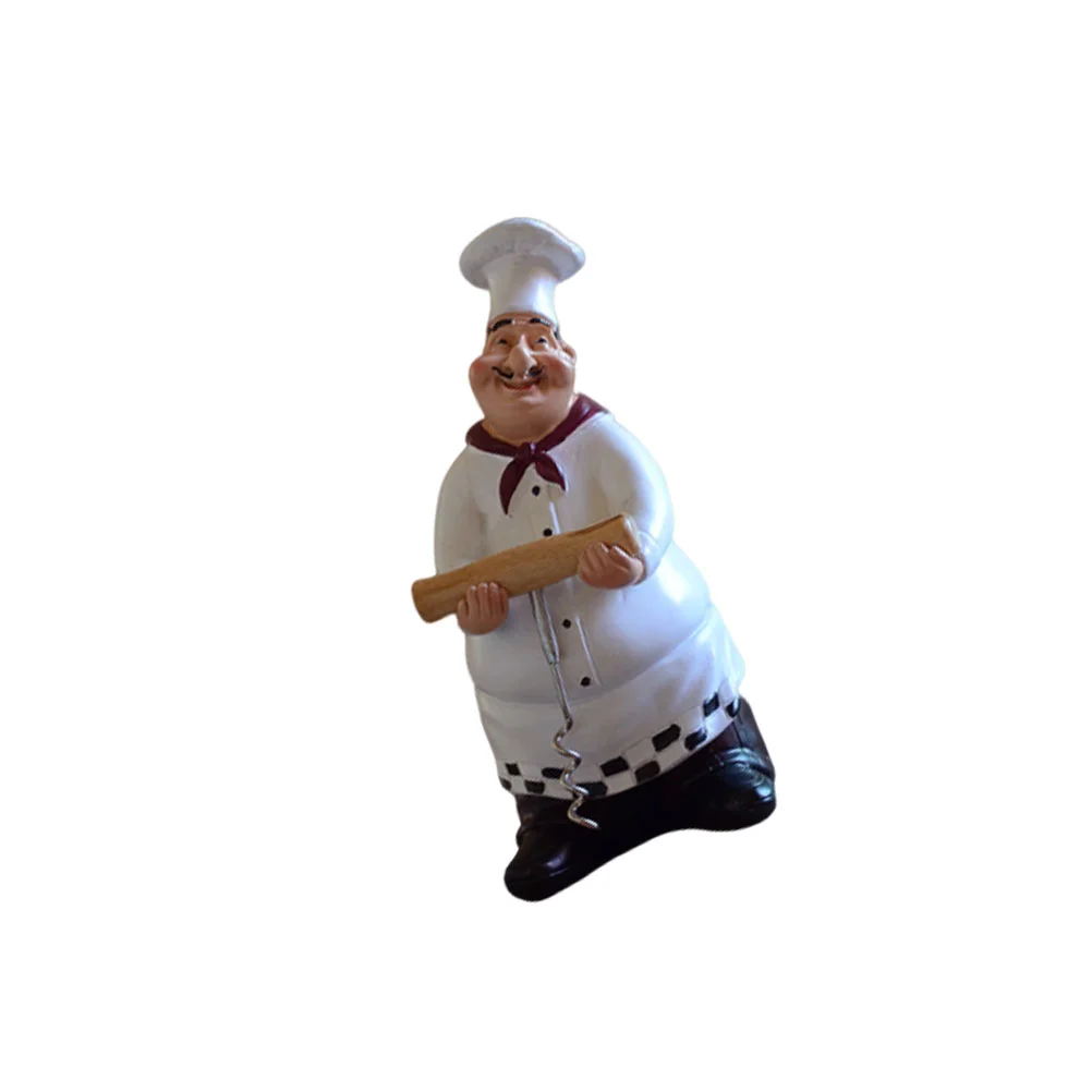 Chef Kitchen Decorations Retro Resin Ornament Country Desktop Sculpture Vintage