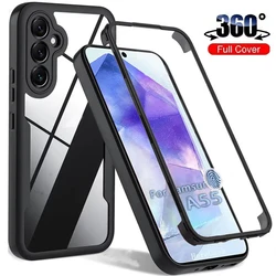 360 Full Cover For Samsung Galaxy A35 A25 A15 A35 A55 A34 A54  A24 A04E A14 Screen Protector Case For Samsung A33 A13 A52 A51 4G