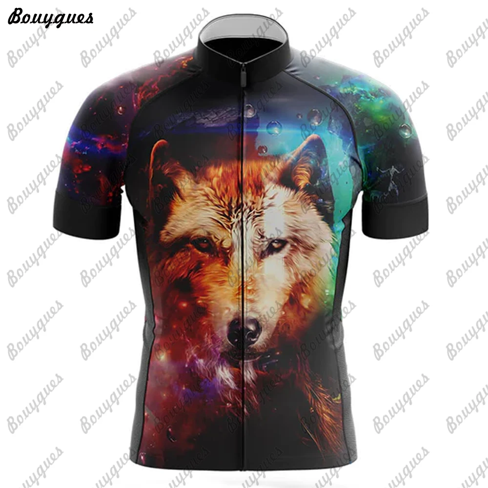 New Wolf Men Cycling Jersey MTB Maillot Bike Shirt Downhill Jersey High Quality Pro Team Tricota Mountain Bicycle Clothing