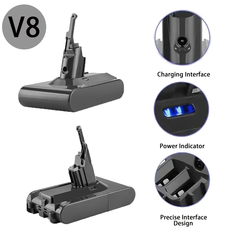 مكنسة كهربائية بطارية قابلة للشحن لدايسون V6 V7 V8 V10 V11 V15 Series SV07 SV09 SV10 DC62 المطلق رقيق الحيوان برو Bateria