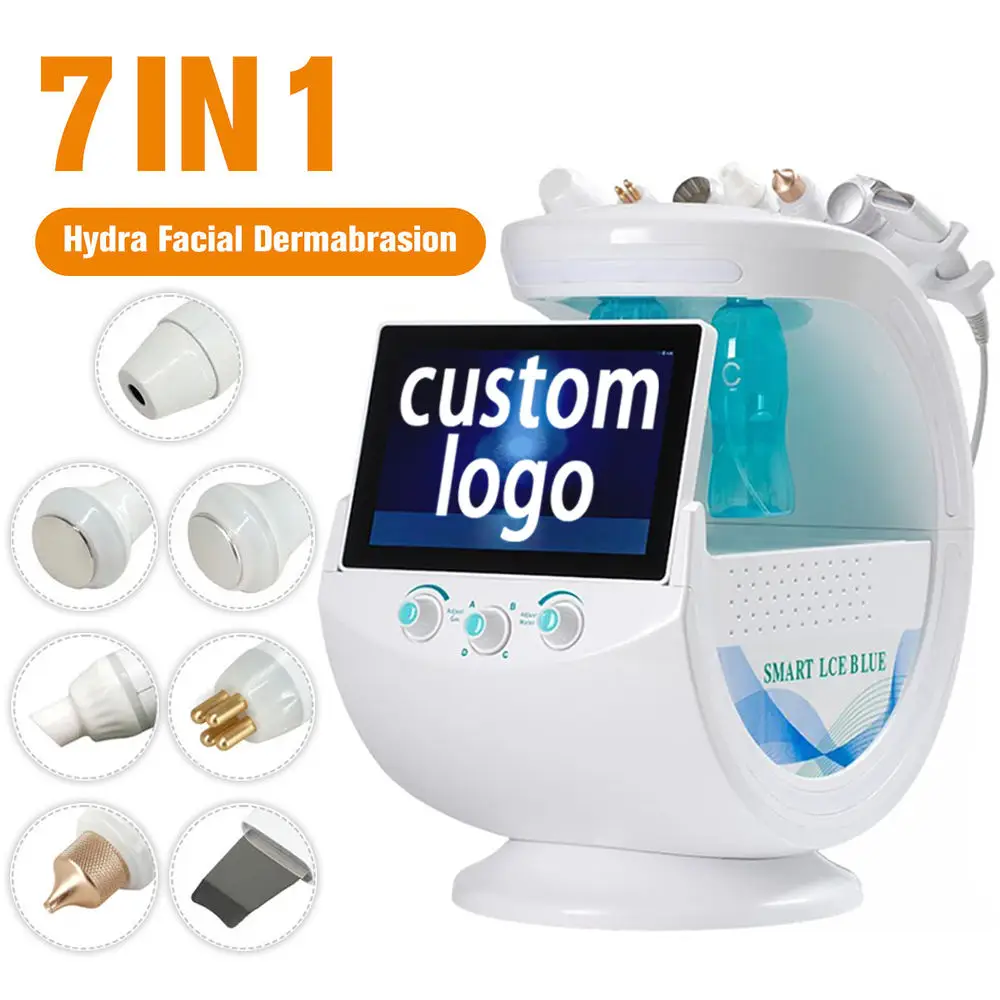 Facial Skin Care Rejuvenation Machine With Face 7 In 1 Oxygen Hydra Cleaning Analysis System Dermabrasion Machine