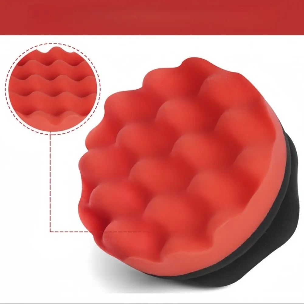 High Density Foam Tire Shine Applicator Pad Washable Hex Grip Design Hex Grip Sponge Pad Reusable Car Tire Applicator Tool