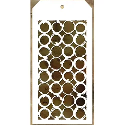 New Round Pattern Label Tag Plastic Stencil for Scrapbooking Background Craft Making Greeting Card No Metal Cutting Dies 2024