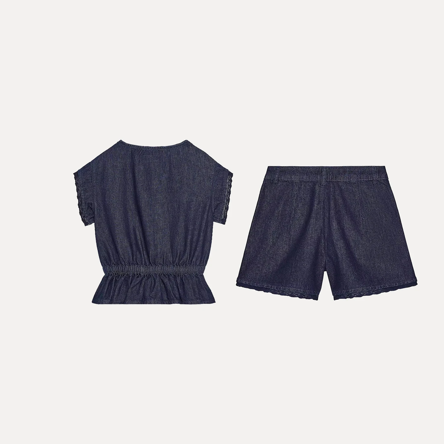 Z 2025 Autunno nuove donne pizzo denim irt e orts casual Sle Four Seasons adulto Faion Set marchio cinese