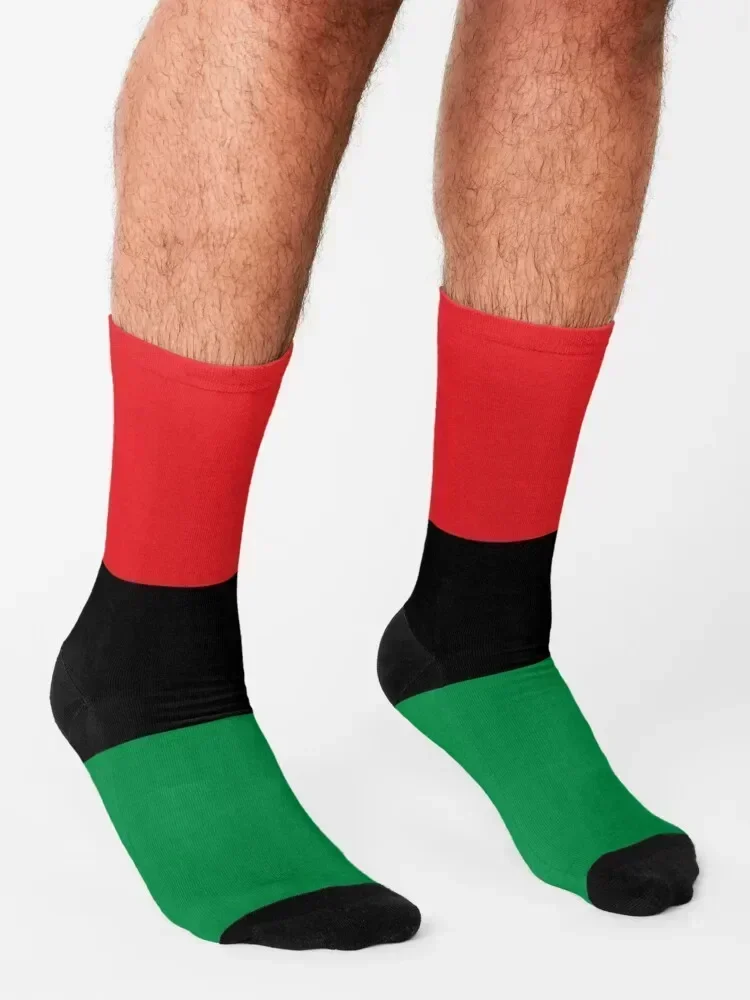 Pan African Flag Duvet Cover Socks custom loose cartoon heated Socks For Man Women's