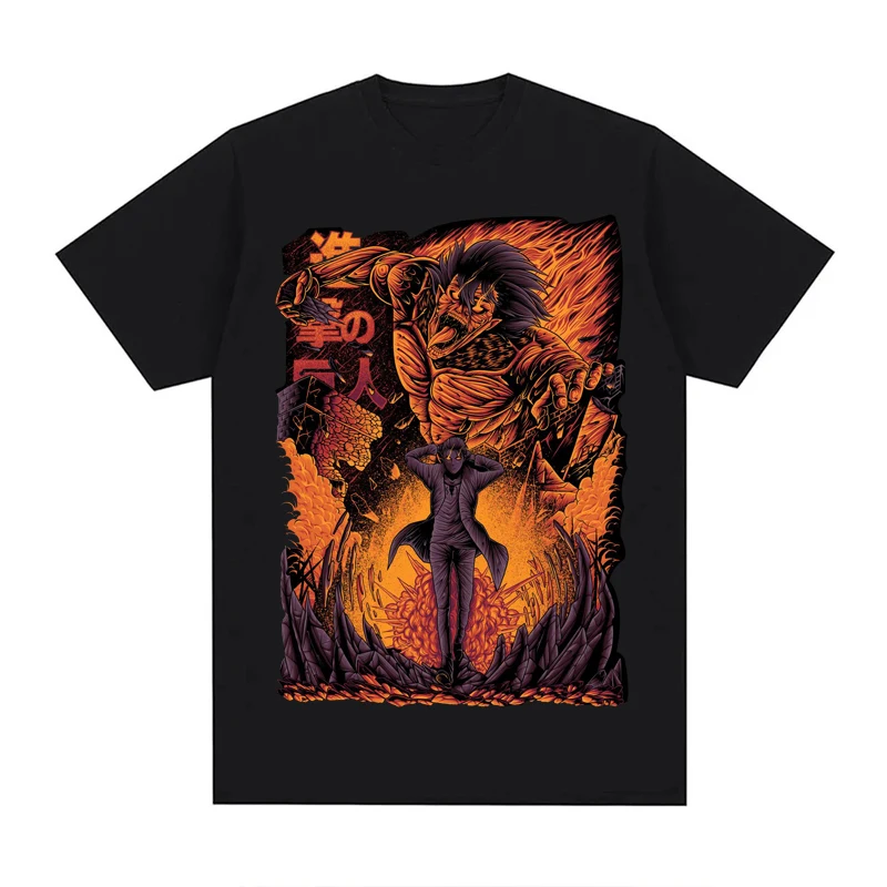 2023 New Japan Anime Attack On Titan T Shirt Men Cotton Unisex Tops EU Size Summer Unisex Clothes