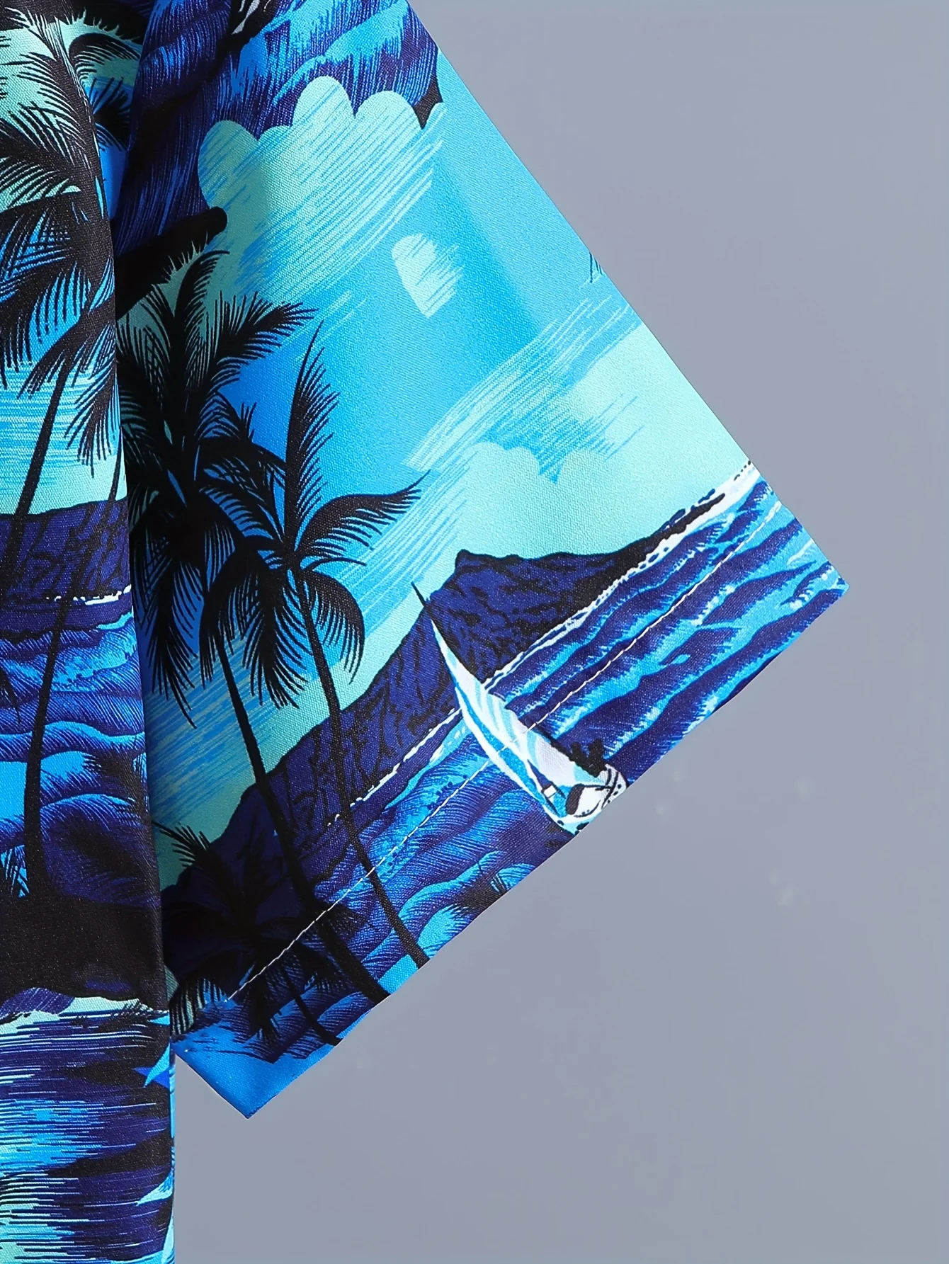 Boy's Coconut Tree Pattern Hawaii Shirt Short Sleeve Outerwear Casual Comfy Button up Loose Breathable Summer Holiday Shirt Tops