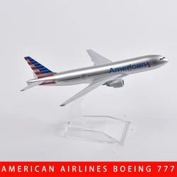 JASON TUTU 16cm American Boeing 777 Aircraft Model Planel Airplane Diecast Metal 1/400 Scale Planes